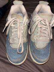 Girls Jordan 4 13C Retro Mid „Worn Denim“ (Pre-Owned) (NO BOX)