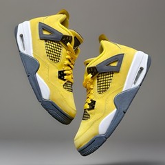 Jordan 4 Retro Lightning Sneaker (2021) (GS) 408452-700 Size 7Y