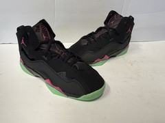 Size 4Y (GS) Nike Air Jordon True Flight Black Vivid Pink Green 342774-039