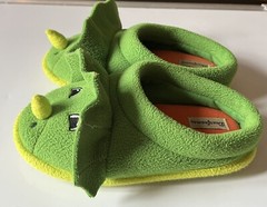 Dearfoams Kids Peyton Green Dinosaur Animal Clog Slippers size 13-1