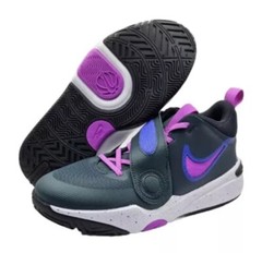 Nike Team Hustle D11 Basketball Shoes Sneakers Deep Jungle/Fuchsia Dream Size 5Y