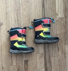 Lands End Snow Flurry Winter Boots Insulated Youth / Adolescent Size 10 M