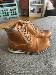 Bruno Marc Kids Lace-Up Combat Boots, Girls/Boys Ankle Shoes with Side Zipper