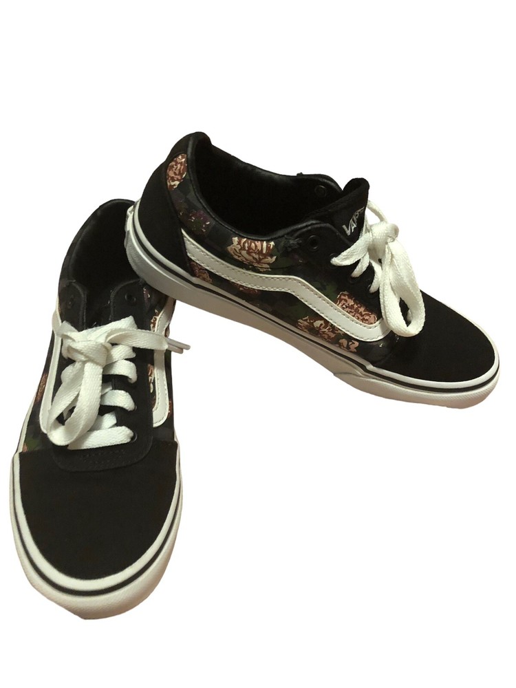 Vans Off the Wall Ward Old Skool Flowers & Checks. Size 3 Missy Youth