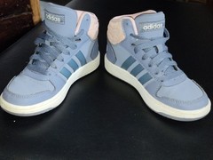 Adidas Hoops Mid Top 2.0 Athletic Sneakers Shoes Girls Sz 13 Purple Pink Basket