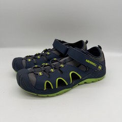 Merrell Hydro Hiker Navy Lime Green Kids Hiking Sandals Size 3M