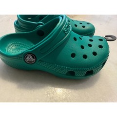 Crocs Classic Clog K Kids Size C10 Deep Green Roomy Fit 204536-3TJ Slip On Shoes