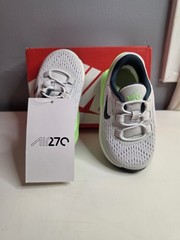 Nike Air Max 270 GO Unisex Kids Low Top Lace-Up Sneakers Gray/Green/Blue 5C