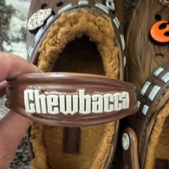 Crocs Star Wars Chewbacca Classic Lined Kids Clog Brown Faux Fur Slip On 6