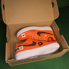 Nike Air Force 1 Low Just Do It Orange Kids Shoes AO3977-800 Size 4Y