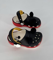 Crocs Disney Mickey Mouse Kids Clogs Black/Red/Yellow Slip On US 7 Unisex