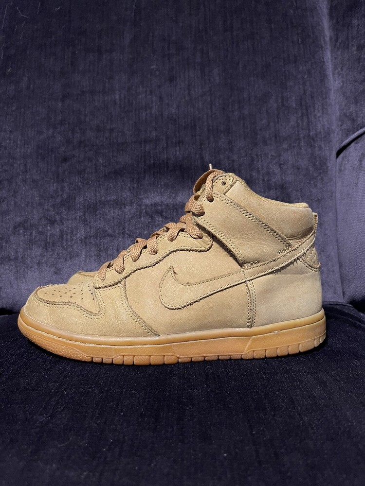 Nike Dunk Hi Premium Wheat 886070-200 GS 5Y/Women Size 6.5 – No Box