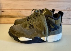 Air Jordan 4 Craft Medium Olive Kids 11.5c Children EUC FB9929-200 Sneakers
