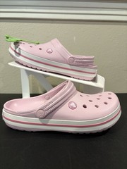 Crocs Kids Crocband Lightweight Slip-On Clogs, Ballerina Pink Youth Size 6Y New