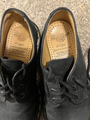 Vintage Dr Martens Original Made In England Leather Black Shoes Kids US 1
