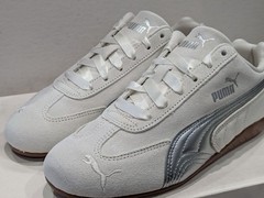 Puma Kids Speedcat Metallic Easy On – Size: 6Y – 404113 01 – Alpine Snow – NEW !