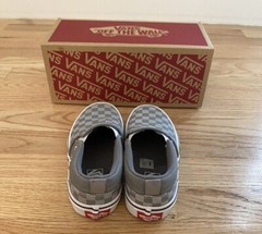 Toddler Size 13 Vans Asher Checker Grey/White NEW (with minuscule sole marks)!
