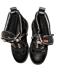 Harley Davidson Brake Light Boots Kids Double Zipper Black Chunky Youth Sz 10