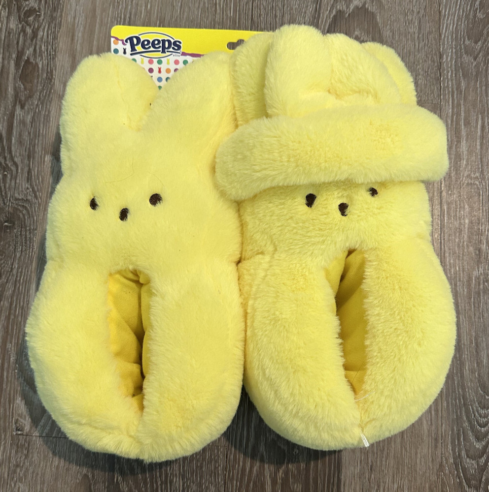 Peeps Slippers and Headband Yellow Soft Material Youth Size 13/1 Unisex