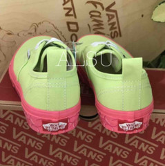VANS Authentic Elastic Brain Wall Green Pink Sneakers Kid’s Size 11 VN0A38H4URQ