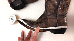 Corral G1104 Distressed Gray/Black Cross/Wings Leather Snip-Toe Boots K 13 1/2