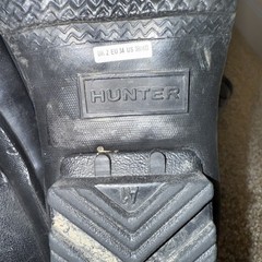 Hunter Original Tall Gloss Kid’s Rain Boots Black, Sz: 3boy/4girl, EU 34,classic