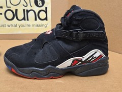 Size 4Y Air Jordan 8 Retro GS Mid Playoff Black/True Red Shoes 305368-062 PICS