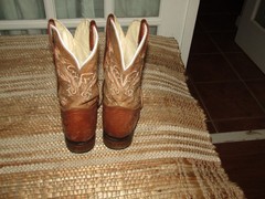 Mexico Square Toe Cowboy Western Boots Brown Leather Youth sz 13 Mex 20