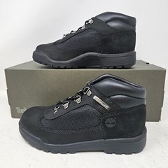 Youth’s Timberland Field Boot L/F Mid Boot / Black Nubuck / TB0A1AF7 / Size 12.5