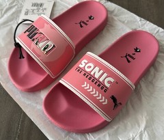 Puma SEGA Leadcat FTR Sonic Kids US Size 13C Slide Slip On Bubblegum-Puma White