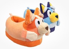 Ground Up Bluey and Bingo Licensed Unisex Toddler Plush Slippers Size 9-10 NWT
