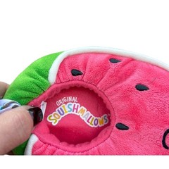Squishmallows Wanda Watermelon Plush Slippers Pink/Green Girls 7-8