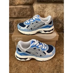 Asics Gel-NYC PS Kids Independence Blue Gravel Sneakers 1204A176-400 Size K11