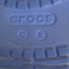 Crocs Bump It Clog Kids Size C8 Blue/Green Cap Toe Water Sandals shoes Compass