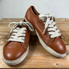 Frye Kids Chambers Low Brown Leather Lace Up Sneakers Unisex Boys Girls Size 13