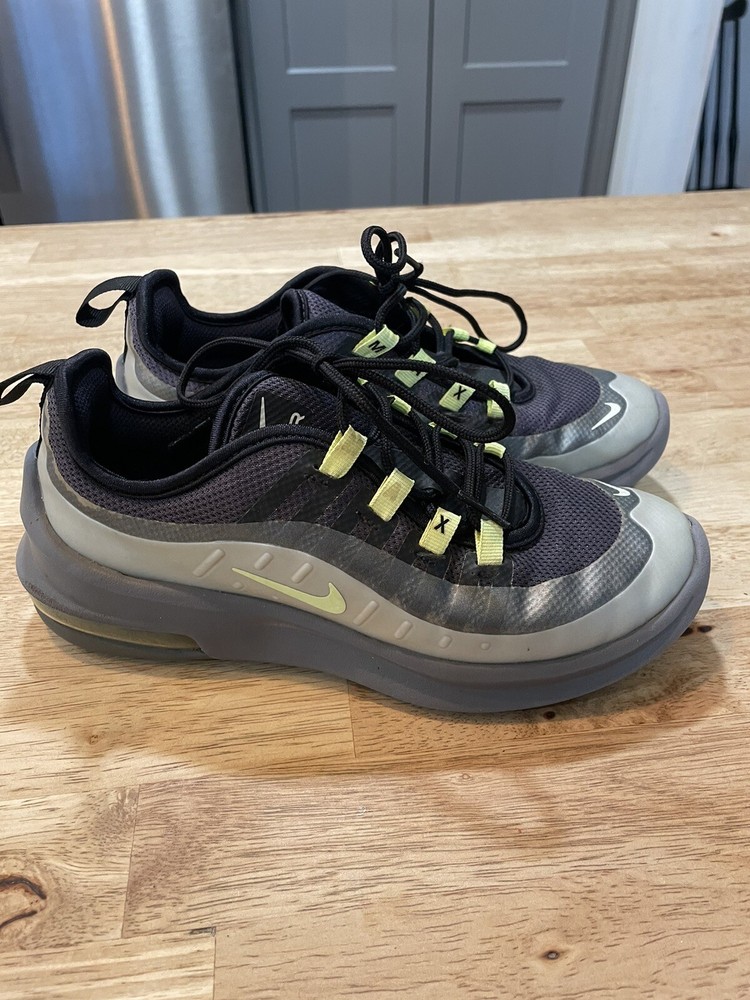NIKE AIR MAX AH5223-012 Gray Neon Green Sneakers Size 3Y / 35 Excellent Z