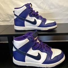 Nike Dunk High DH9753-100 Purple White Unisex Kids Sneakers US 1Y Leather