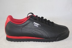 PUMA ROMA BASIC JUNIOR 354259 45 BLACK-TOREADOR-SILVER SIZE 7