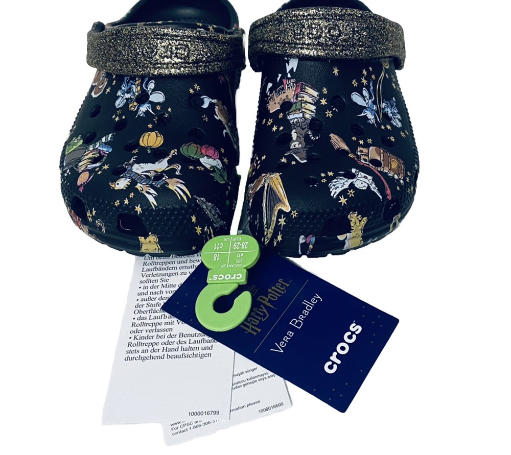NWT Crocs Unisex-Child Classic Vera Bradley X Harry Potter Clogs Size C11/ C12