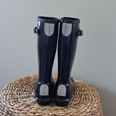 Hunter Youth Original Tall Black Rubber Wellingston Tall Rain Boots Size B2/G3