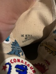 Vintage Converse Chuck Taylor Dinosaur Shoes 2 1/2 Kids Made in Korea 80s 90s
