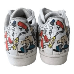 Adidas Originals Superstar Kids White Multicolor Comic Sneakers Size 3.5 GW5782