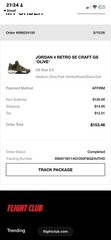 Jordan 4 Retro SE Craft Medium Olive (GS) Size 3.5Y Brand NEW 🔥