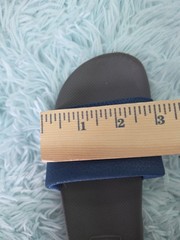 Reef Kids One Slide Sandals Grey Blue Youth Size 1 Water Friendly Beach Shoes