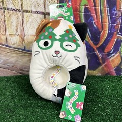Squishmallows Kids 11-12 Plush Slippers Cam Calico Cat Christmas Tree Glasse SB3