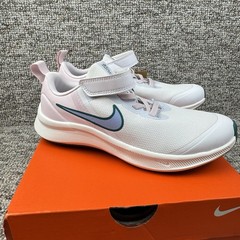 Nike Star Runner 3 Size 3Y PS White Pink Mineral Teal Pink DA2777-102 New