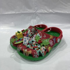 Crocs Classic Disney Parks Christmas Holiday Clog Kids US 12 Green Shoes EBS2709