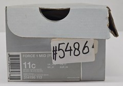 NIKE Force 1 Mid PS Sneakers Pre School Size 11C – Leather Kids Footwear