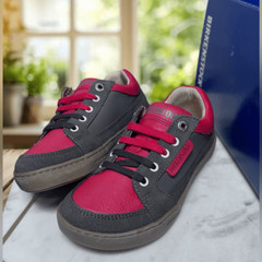 BIRKENSTOCK Kids Astee Leather Supportive ColorBlock Sneaker Shoes Regular Fit