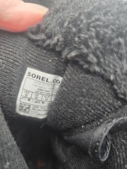 SOREL Children’s Snow Commander Boots Child Size 13 Black Red Youth